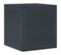 vidaXL Boîte de Rangement Anthracite 55 x 53 x 57 cm Polypropylène, Jardin et terrasse, Coffre de Rangement Moderne, résistant aux intempéries, idéal pour équipements et Meubles
