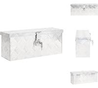 vidaXL Boîte de rangement Argent 50x15x20,5 cm Aluminium - Caisses à outils