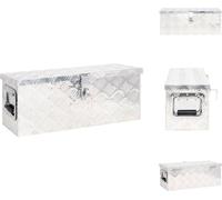 vidaXL Boîte de rangement Argent 60x23,5x23 cm Aluminium - Caisses à outils