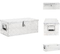 vidaXL Boîte de rangement Argent 70x31x27 cm Aluminium - Caisses à outils