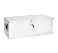 vidaXL Boîte de rangement Argenté 80x39x30 cm Aluminium 152252