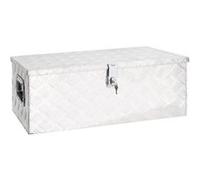 vidaXL Boîte de rangement Argenté 80x39x30 cm Aluminium 152252 Blanc G
