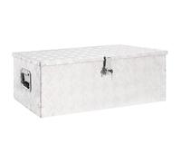 vidaXL Boîte de rangement Argenté 90x47x33,5 cm Aluminium 152254