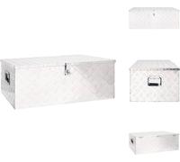 vidaXL Boîte de rangement argentée 100x55x37 cm Aluminium - Caisses à outils