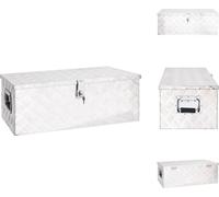 vidaXL Boîte de rangement argentée 80x39x30 cm Aluminium - Caisses à outils