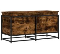 vidaXL Boîte de rangement avec couvercle chêne fumé 100x40x51,5 cm