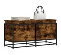 vidaXL Boîte de rangement avec couvercle chêne fumé 100x40x51,5 cm