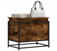 vidaXL Boîte de rangement avec couvercle chêne fumé 60x40x51,5 cm