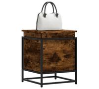 vidaXL Boîte de rangement avec couvercle chêne fumé bois d'ingénierie Marron