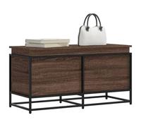 vidaXL Boîte de rangement avec couvercle chêne marron bois ingénierie
