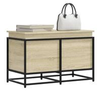 vidaXL Boîte de rangement avec couvercle chêne sonoma bois ingénierie Marron