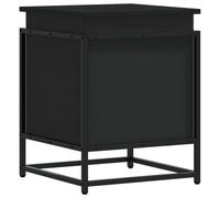 vidaXL Boîte de rangement avec couvercle Noir 40x40x51,5 cm Bois composite
