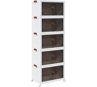 vidaXL Boîte de rangement avec roulettes Empilable 5 étages 75L 64x40x179cm