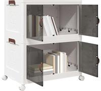 vidaXL Boîte de rangement avec roulettes Empilable à 2 niveaux 75 L 64x40x76cm