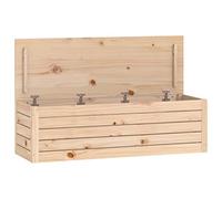 vidaXL Boîte de Rangement Banc de Rangement Coffre de Rangement Boîte à Outils Organisateur Maison 109x36,5x33 cm Bois Massif de Pin