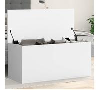 vidaXL Boîte de rangement blanche 100x42x46 cm en bois d'ingénierie