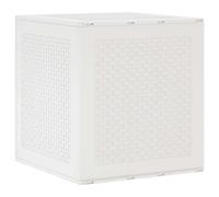 vidaXL Boîte de rangement Blanc 55 x 53 x 57 cm Polypropylène