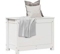 vidaXL Boîte de rangement Blanc 60x32x45,5 cm Bois massif de pin