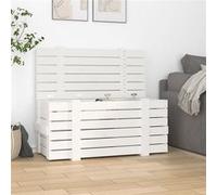 vidaXL Boîte de rangement Blanc 91x40,5x42 cm Bois massif de pin