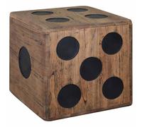 vidaXL Boîte de rangement Bois Mindi 40x40x40 cm Design Dés