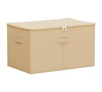 vidaXL Boîte de Rangement Crème 55 x 35 x 32 cm Tissu intissé, Boîte Pliable rectangulaire, Rangement Pratique pour la Chambre, sous Le lit, Compartiments Doubles, Anthracite