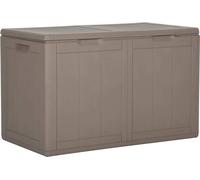 vidaXL Boîte de rangement de jardin 180 L brun PP rotin - Boîte de rangement de jardin - Boîte à poussière - Boîtes à poussière