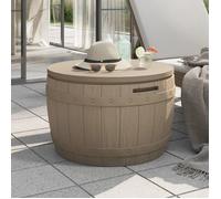 vidaXL Coffre de jardin 3 en 1 Marron clair Polypropylène avec poignées