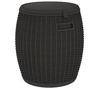 vidaXL Coffre de jardin 4 en 1 Noir Polypropylène