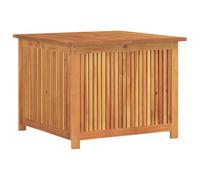 vidaXL Boîte de rangement de jardin 75x75x58 cm bois massif d'acacia, boîte de rangement extérieure, banc de rangement, boîte de couverture