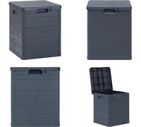 vidaXL Boîte de rangement de jardin 90 L Anthracite - Boîte de rangement - Boîte de rangement - Boîte à coussins