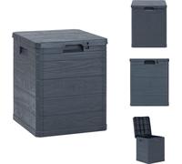 vidaXL Boîte de rangement de jardin 90 L Anthracite - Boîtes de jardin