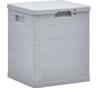 vidaXL Boîte de rangement de jardin 90 L Gris clair - Boîte de rangement - Boîte de rangement - Boîte à coussins