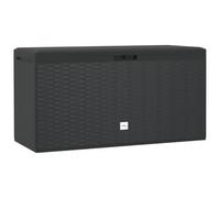 vidaXL Boîte de rangement de jardin Anthracite 114x47x60 cm