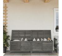 vidaXL Boîte de rangement de jardin anthracite bois massif de sapin 364762