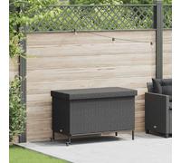 vidaXL Boîte de rangement de jardin avec roues