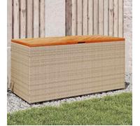 vidaXL Coffre de jardin 110x50x54 cm en poly rotin et bois d'acacia beige