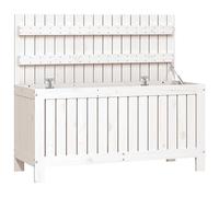 vidaXL Coffre de jardin blanc 108x42,5x54 cm pin massif
