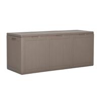 vidaXL Boîte de rangement de jardin 270 L brun aspect bois PP