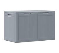 vidaXL Boîte de rangement de jardin 180 L – Gris PP aspect bois