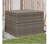 vidaXL Coffre de jardin 291L Poly rotin résine tressée Gris