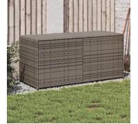 vidaXL Coffre de jardin 283 L Résine tressée Gris