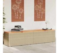 vidaXL Boîte de Rangement de Jardin, Coffre à Outils, Meuble de Rangement, Organisateur de Terrasse Patio, Beige Résine 365960 Beige G