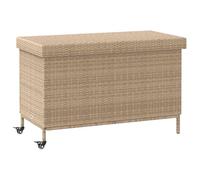 vidaXL Boîte de Rangement de Jardin et Roues résine tressée, boîte de Rangement d'extérieur, Rangement de Coussins de Jardin, boîte de Rangement de Coussins