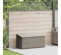vidaXL Boîte de rangement de jardin Gris 110 x 50 x 58 cm Poly rotin