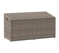 vidaXL Boîte de rangement de jardin gris 110x50x58 cm résine tressée, coffre de rangement de jardin, boîte de rangement de 4104071 Gris