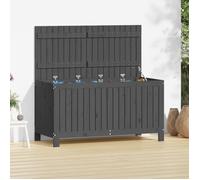 vidaXL Boîte de rangement de jardin Gris 121x55x64 cm Bois de pin 823845