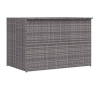 vidaXL Coffre de rangement Garden Gris 150x100x100 cm Poly rotin