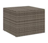vidaXL Coffre de jardin 291L Poly rotin résine tressée Gris