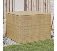 vidaXL Coffre de jardin 291 L en polyrotin (résine tressée) - mélange beige