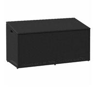 vidaXL Boîte de rangement de jardin noir 110x50x58 cm résine tressée coffre de rangement de jardin boîte de rangement de 4104069
